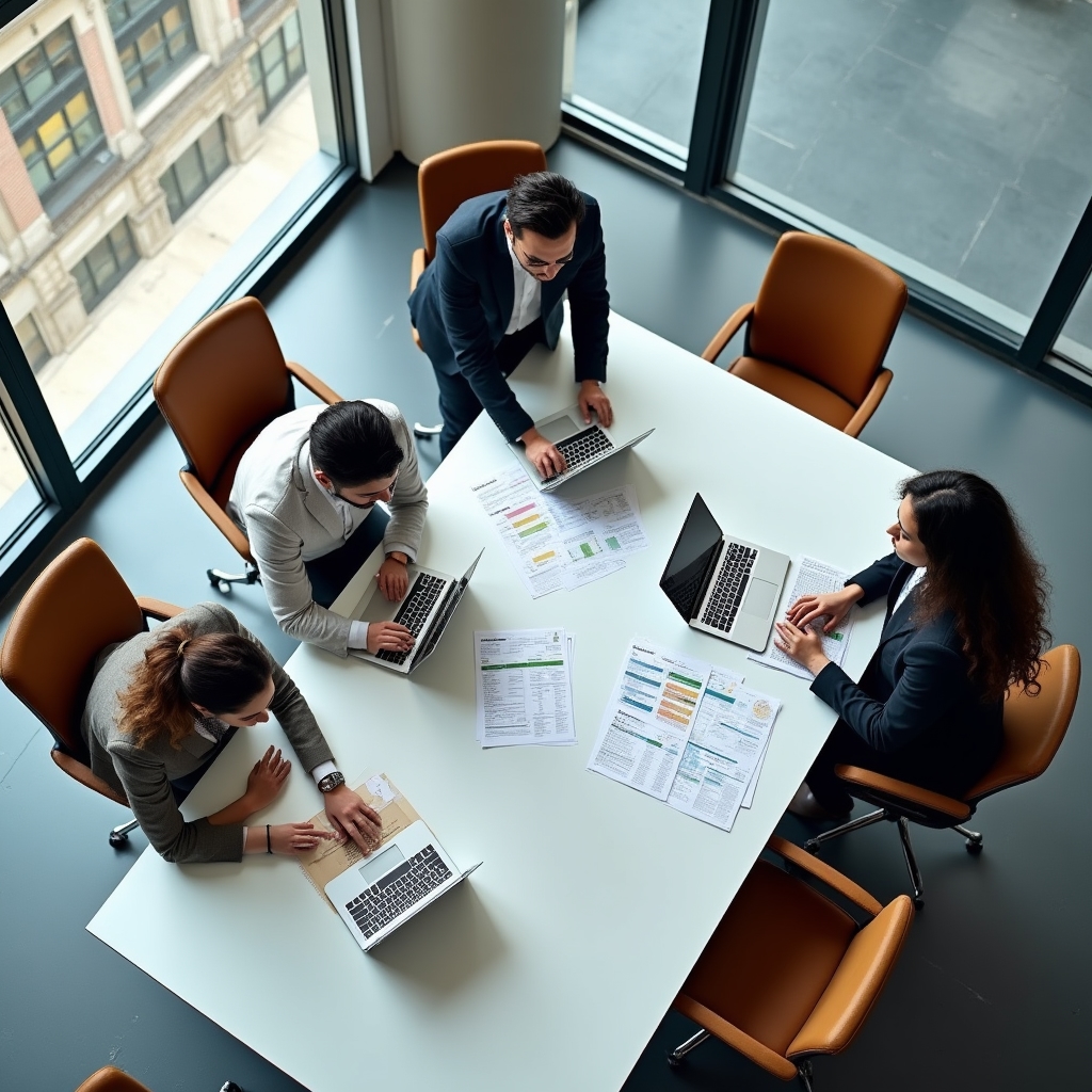 Team Fynexqenai al lavoro sull'elaborazione paghe